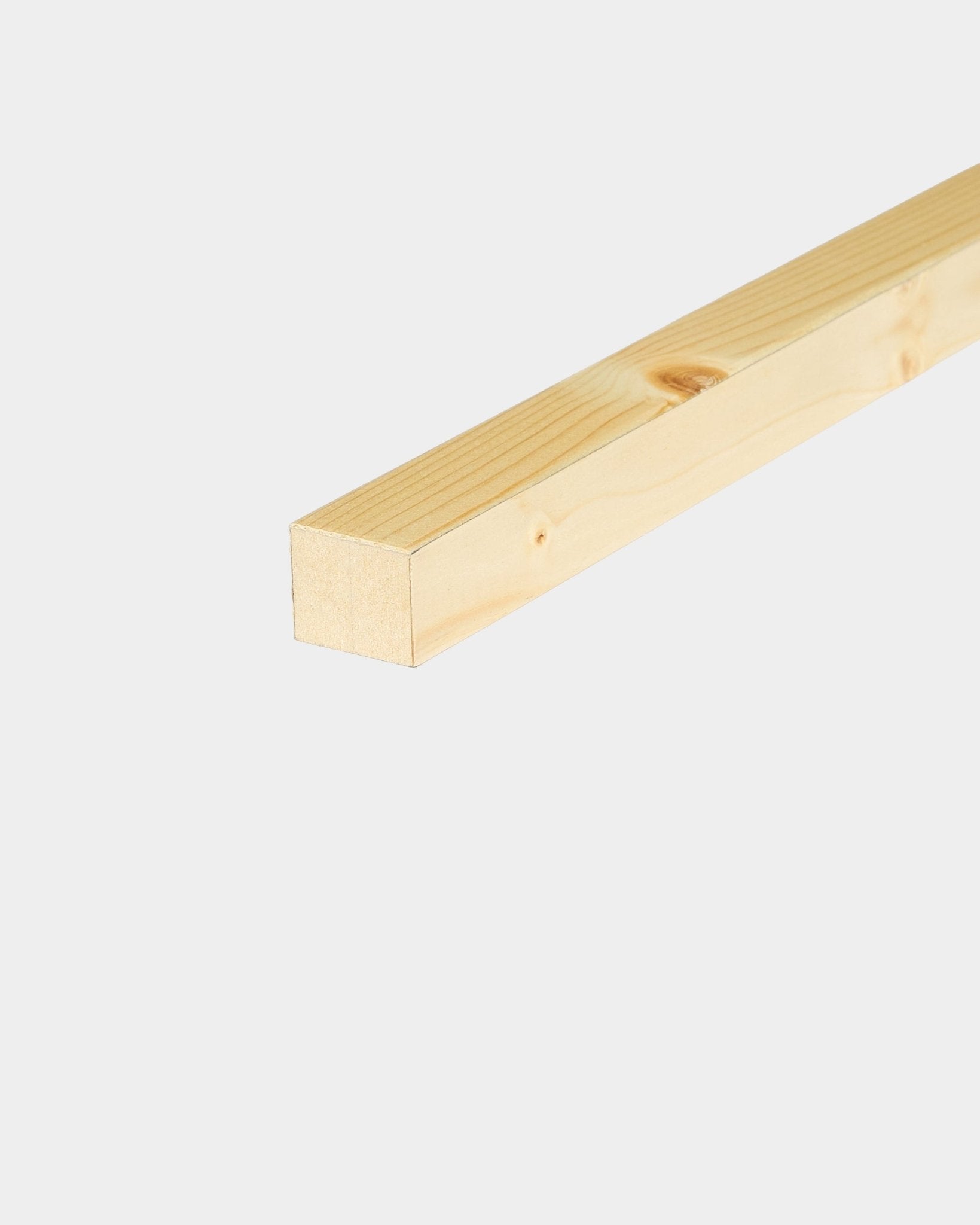 En enskild WoodUpp End Lamella/Alp Akustikpanel (2,2 cm) med en kvadratisk MDF-ram, visad mot en enkel ljus bakgrund.