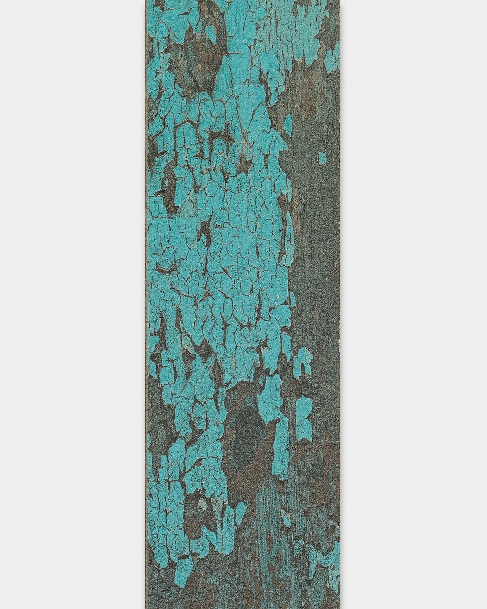 WoodUpp Lamella i Oxide Blue, 240 cm ribba för installation av Akupanel, utformad för kanttrimning eller byte av ribba med en vädrad turkos finish.