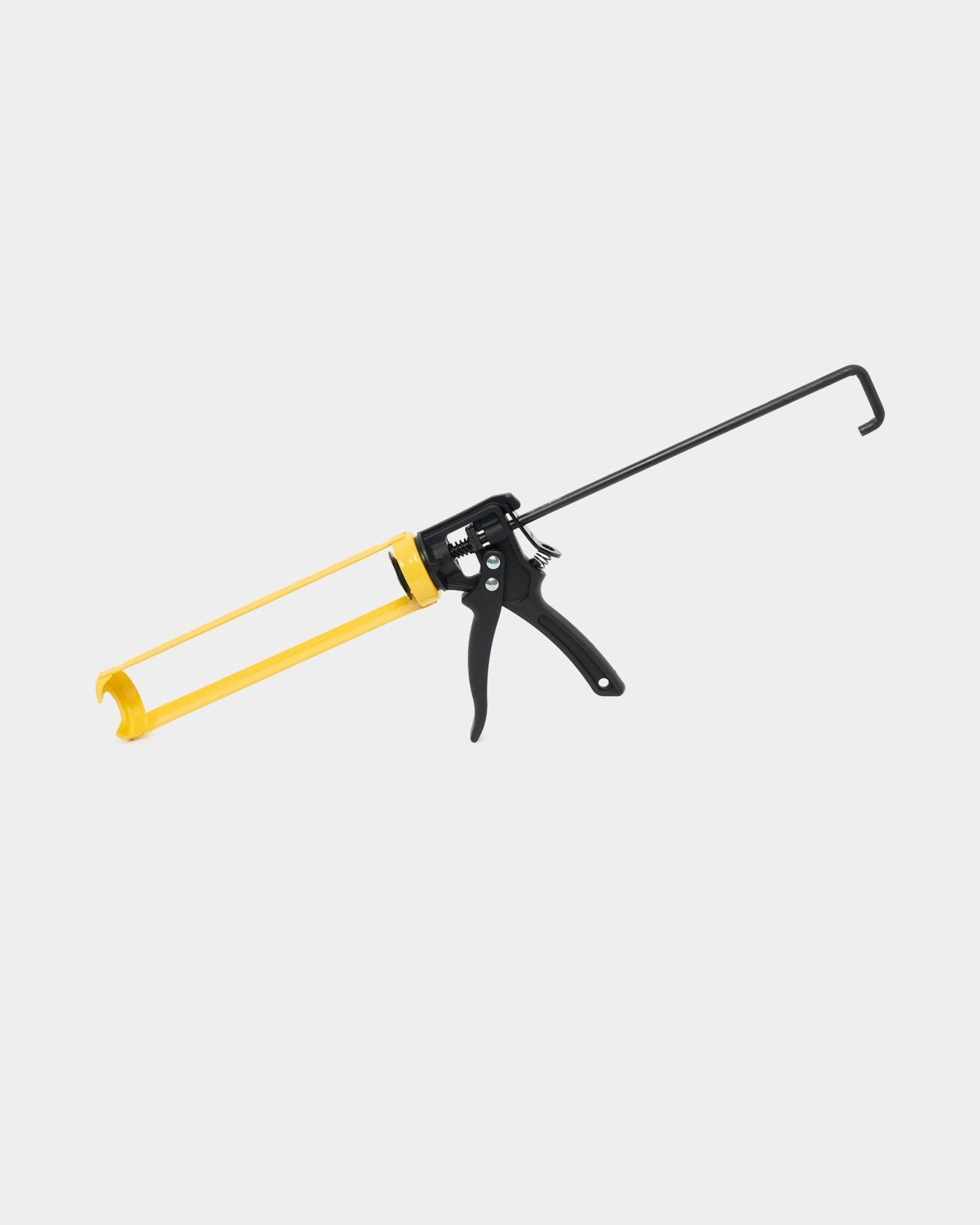 WoodUpp fogpistol (290 ml) för montering av Akupanel, med gult och black metallhandtag och avtryckare, används för att applicera montagelim till akustikpaneler.